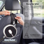 Car Seat Headrest Hooks for Purses & Shopping Bags, 2 Pack Suede Car Purse Hook, Double Hooks Secure Bags While Driving, Elegant & Durable, Simple to Install, Fits Handbags, Grocery Bags, Bottles.