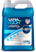 UltraVision Windshield Washer Fluid, Ready-to-Use Pre-Mixed Formula, Streak-Free Cleaning for Crystal-Clear Visibility, All-Weather Performance, +32°F, 1 Gallon