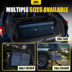 Car Trunk Organizer - 65L Collapsible Trunk Organizer with Lid, Sturdy Car Storage for SUV Auto Truck Van with Adjustable Straps and Non Slip Bottom (Blue)