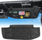 Sun Visor Organizer Compatible with 2018-2026 Wrangler JL & Gladiator JT Passenger's Side, Front Tactical Visor Storage Cover Molle Webbing Visor Storage Holder Pouch, Multi-Pocket Net Zipper