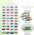 Hanging Organizers for Mini Car Double Sided 80 Pockets Display Case for Toy Cars(Without Toy Cars) (One Piece White)