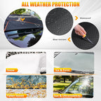 Car Windshield Snow Ice Cover with Side Mirror Covers, Oxford Fabric Windshield Snow Ice Cover with Magnetic Edges Used for Snow Protection, Rain and Sun, Fits for Most Cars, SUV(102"x45")