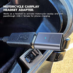 Bypass 2.0 Motorcycle CarPlay Bluetooth Headset Adapter with Passthrough USB-C Charging Port (Grey)