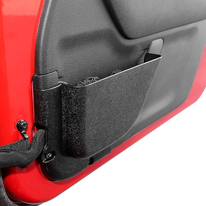 for Wrangler JK Front Door Pockets Storage for Jeep Wrangler JK JKU Sport X Sahara Rubicon 2011-2017 Black Accessories 2pcs