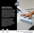 Dry Me A River, Professional Korean 70/30 Blend Microfiber Waffle-Weave Drying & Detailing Towels, Soft Suede Edges, 390 GSM, 16x24 Inches, Light Blue, 3-Pack