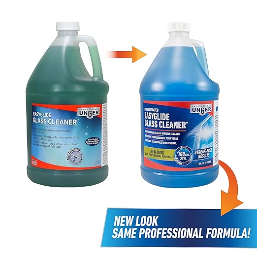 Professional Streak-Free EasyGlide Glass Cleaner Concentrate, 1 Gallon, Ammonia-Free, Makes 100 Gallons of Solution, Safe for Tinted Windows, LOW-E, Windshields and Mirrors
