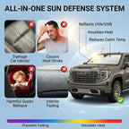 for Jeep Wranger JL Sun Shade Windshield Cover - Custom Fit Wranger JL Accessories 2018-2025 2026 Sunshade Foldable UV Protection & Heat Shield Sun Visor Accessories