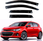 KPY Rain Guards Fit for 2012-2020 Chevrolet Sonic Hatchback, Out-Channel Window Visors Vent Wind Deflectors 4PC, Car Accessories for 12-20 Chevy Sonic Hatchback