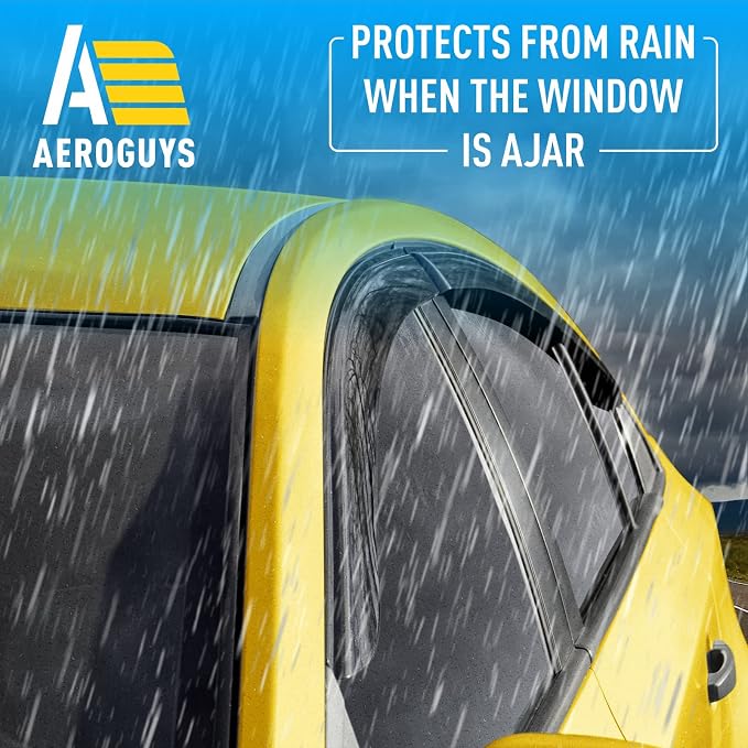 Extra Durable Window Deflectors Tape-On Window Visors Rain Guards Fit for Chevrolet (Chevy) Cruze 2011-2015 Sedan, Sun Visors, Wind Vent for Shades, Exterior Car Accessories - 4pcs. AG0643