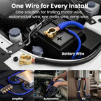 4 Gauge Wire 25 ft Blue, 4 AWG Battery Cable CCA, Copper-Clad Aluminum Power Ground Wire for Car Audio Amp, Automotive, RV