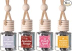 CE Craft Hanging Car Air Freshener – Fragrance Oil Diffuser with Essential Oils – Long-Lasting Aromatherapy Scents for Automobiles – 4 Pack, Designer