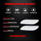 Blind Spot Mirror, HD Glass ABS Housing Convex Wide Angle Rearview Blind Spot Car Mirror for Car SUV and Truck (Framed, Medium, Pack of 2)
