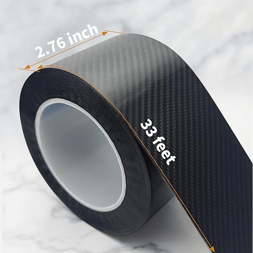 Car Door Sill Protector Anti Scratch Carbon Fiber Tape, Waterproof Wear-Resistant Car Door Edge Guards with No Residue Adhesive, Easy to Install Universal Paint Protection Trim for Truck SUV