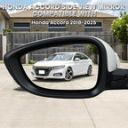 Left Driver Side Mirror Compatible with Honda Accord LX Sport 1.5T 2018-2025 Power Glass | Non-Heated | Paint to Match Repalces HO1320328 76258-TVA-A02 (3Pins-White)