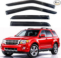 KPY Rain Guards Fit for 2001-2012 Ford Escape & 2005-2012 Ford Escape Hybrid, Out-Channel Window Visors Vent Wind Deflectors 4PC, Car Accessories for 2008-2012 Mazda Tribute, 2005-2011 Mercury Mariner