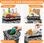 Car Trash Can for Car Cute,Bag Bin Hanging Waterproof Automotive Garbage Cans Leak Proof Vehicle Trash Can Cow Print