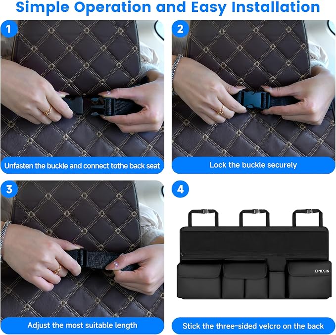 Car Organizer, Car Organizers and Storage with 9 Pockets, SUV Trunk Organizer for SUV/MPV/Truck, Car Essentials (41 * 20in)