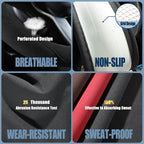 Black Suede Steering Wheel Cover, Breathable Non-Slip Sweat-Proof Wear-Resistant No Pilling, Warm in Winter and Cool in Summer, Universal 15 inch