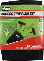Rugged Tire Plug Kit 20504 Quick & Easy Repair for Flat Tire Puncture, Ideal for ATVs, wheelbarrows, Lawn mowers and Other tubeless Off-Road Tires, 28-piece kit