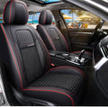 Coverado Car Seat Covers Front Seats, Waterproof Front Seat Covers Nappa Leather Seat Covers for Cars, Breathable Summer Car Seat Cushion Universal Fit for Most Cars SUV Trucks(Front, Black)