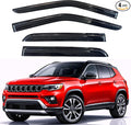 KPY Rain Guards Fit for 2017-2026 Jeep Compass, Out-Channel Window Visors Vent Wind Deflectors 4PC, Car Accessories for 17-26 Compass