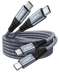 USB C to USB C Cable 60W [2Pack 6FT], USB Type C Fast Charging Cable for Car Durable Braided iPhone USB C Charger Cable USBC to USBC Cord for iPhone 17/16/15/Pro Max/Plus, Samsung Galaxy S23 and More