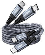 USB C to USB C Cable 60W [2Pack 6FT], USB Type C Fast Charging Cable for Car Durable Braided iPhone USB C Charger Cable USBC to USBC Cord for iPhone 17/16/15/Pro Max/Plus, Samsung Galaxy S23 and More