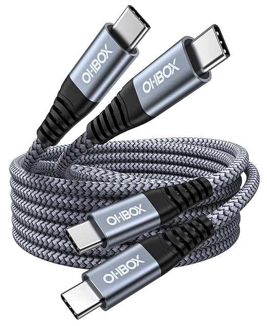 USB C to USB C Cable 60W [2Pack 6FT], USB Type C Fast Charging Cable for Car Durable Braided iPhone USB C Charger Cable USBC to USBC Cord for iPhone 17/16/15/Pro Max/Plus, Samsung Galaxy S23 and More