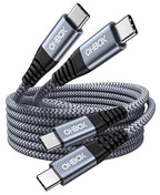 USB C to USB C Cable 60W, 10FT Long USB Type C Fast Charging Cable for Car Durable Braided iPhone USB C Charger Cable USBC to USBC Cord for iPhone 17/16/15/Pro Max/Plus, Samsung Galaxy and More-2Pack
