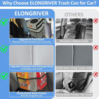 Car Trash Can Bin for Back Seat Leak Proof, Cute Car Trash Bag Hanging, Vehicle Trash Can for SUV Truck Van, Automotive Garbage Cans Front Seat Stripe