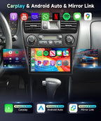 5Ghz WiFi Radio for Honda Accord 6th 1998-2003,Build-in DSP EQ Android 15 Car Stereo with Wireless Carplay Android Auto,5.0 Bluetooth,9inch HD IPS Touch Screen,GPS,FM/RDS AHD Backup Camera