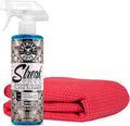 Streak Free Window Clean Auto Glass Cleaner Bundle with Waffle Weave Microfiber Towel, Ammonia Free Spray Safe for Tinted Windows, Mirrors, Touchscreens and Plastics, 16 fl oz
