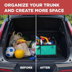 Teal Car Accessories Trunk Organizer Premium Multi Movable Compartments Collapsible car organizer, trunk organizer for Car, Suv, Automotive, gifts (Large Capacity)