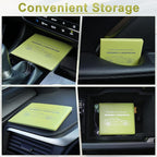 Car Registration and Insurance Card Holder, Vehicle Glove Box Car Organizer, Interior Car Accessories for Documents, Cards, License - 2 Pack