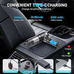 Handheld Car Vacuum Cleaner, 10000PA Vacuum Cleaner & Air Duster, 120W High Power Vacuum Portable Cordless, Hand Held Vacuum Rechargeable with Multi-Nozzles & LED Light for Home, Car, Office