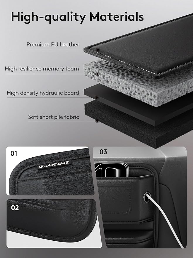 2 Pack Car Seat Gap Filler Organizer with Sun Visor Organizer, PU Leather Seat Gap Filler for Phone, Keys, Cards & Sunglasses, Front Seat Storage Side Pocket for Cars SUVs Trucks
