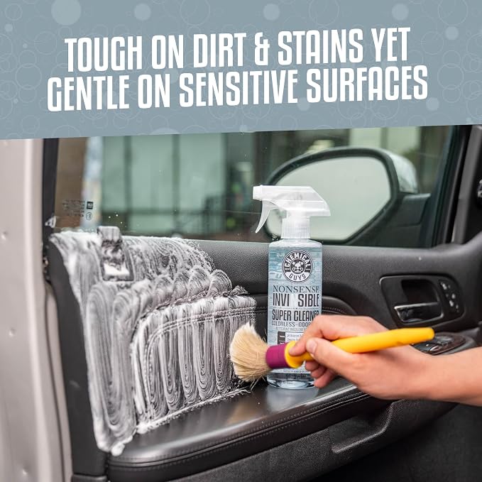 Nonsense Colorless & Odorless All Surface Cleaner - Clear, Safe for Vinyl, Rubber, Plastic, Carpet, and Upholstery, pH Balanced, Residue-Free, Unscented, 32 oz Spray