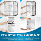 Car Windshield Sun Shade, Folding Car Shades for Front Windows UV Rays Sun Cover Shade, Keeps Your Vehicle Cool
