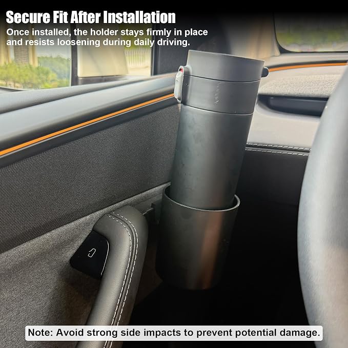2PCS Car Door Cup Holder for Tesla Model Y 2025 Junior,Left&Right Side Door Drink Cup Holder Expander Organizer Accessory