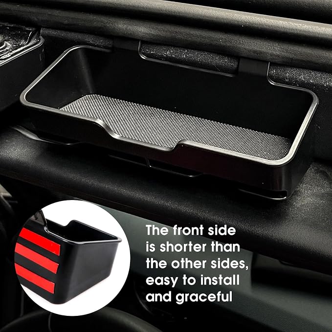 Sun Visor Sunglass Holder Compatible with 2021-2026 Ford Bronco 2/4 Door, Glasses Box Card Storage Organizer Interior Accessories, Not for Sport Model