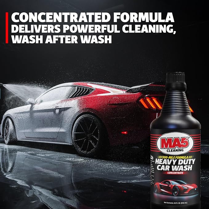 MA5x Car Wash Soap | Concentrated, pH Balanced | High Performance Foaming Car Wash Soap | 32oz Bottle | Pack of 1