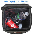 Waterproof Car Trash Can with Lid and Pockets, 2.5 Gal, Dark Gray | Leakproof, Collapsible Multipurpose Car Bin with 3 Side Storage Pockets, Adjustable Straps