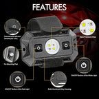UTV Interior Dome Lights 12V Wired, LED Dome Lights Universal Roll Bar Mount Led Light Utility Roll Cage Light for UTV ATV RZR Can-Am Truck Golf Cart SXS Cab - White/Red 2 Pack