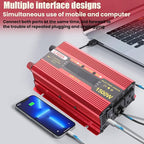 1500 Watt Power Inverter with LED Display,Dual AC Outlets,USB Port, 24V DC to 110V AC Converter Car Power Inverter for Vehicles, Car, RV, Truck, Off Grid Solar System, Outdoor Camping