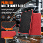 Clay Mitt for Car Detailing, No Scratch Reusable Magic Clay Bar Glove, Microfiber Auto Cleaning Supplies for Removing Debris from Paint, Glass, Wheels, Windshield(Red)