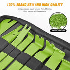 238Pcs Trim Removal Tool, Auto Push Pin Bumper Retainer Clip Set Fastener Terminal Remover Tool Adhesive Cable Clips Kit Car Panel Radio Removal Auto Clip Pliers, Green