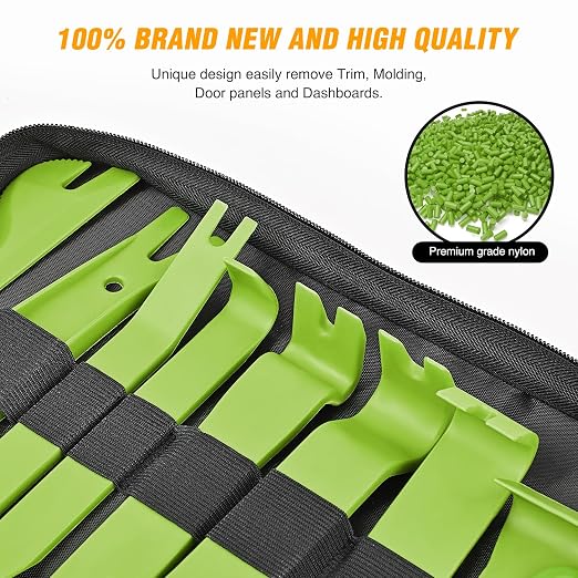238Pcs Trim Removal Tool, Auto Push Pin Bumper Retainer Clip Set Fastener Terminal Remover Tool Adhesive Cable Clips Kit Car Panel Radio Removal Auto Clip Pliers, Green