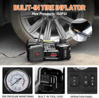 Electric Car Jack Kit 5Ton 12V Hydraulic Car Jack Lift (Lifting Range: 6.1~17.7 inch) with Electric Impact Wrench for SUV MPV Sedan Truck Change Tires Garage Repair