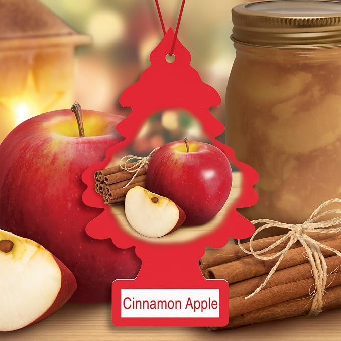 Car Air Freshener | Hanging Tree Provides Long Lasting Scent for Auto and Home | 24 Air Fresheners |Cinnamon Apple