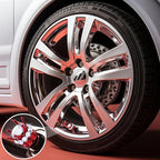 4PCS Crown Bling Tire Stem Valve Caps, Crystal Diamond Car Wheel Tire Valve Caps Universal Copper Core Stem Covers for Cars, SUV, Trucks, Bikes, Motorcycles, Bicycles (Red & Silver)